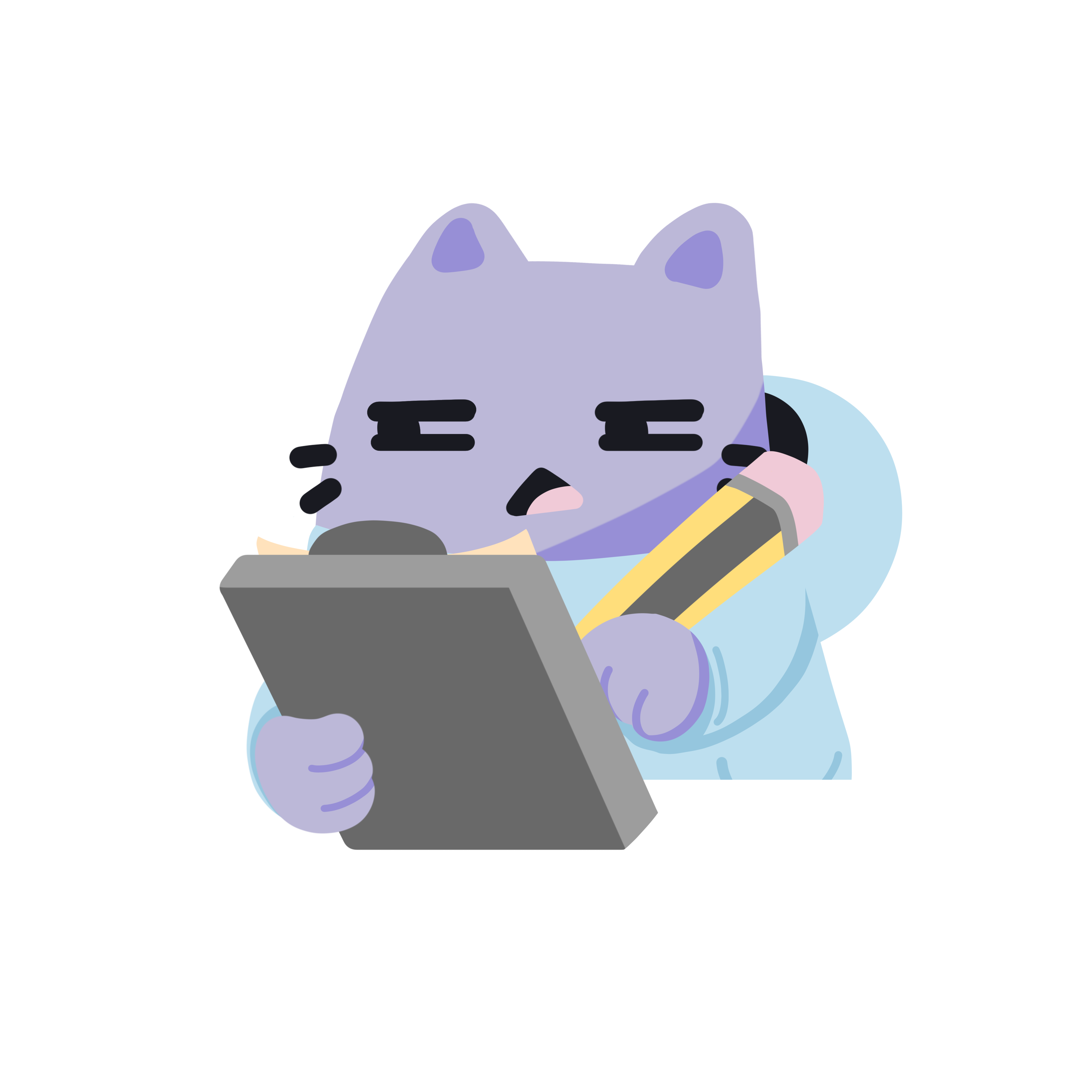 Olilo cat taking notes